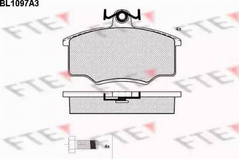 FTE BL1097A3 - Kit pastiglie freno, Freno a disco autozon.pro