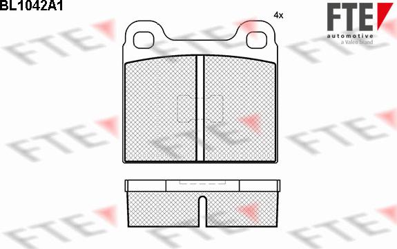 FTE BL1042A1 - Kit pastiglie freno, Freno a disco autozon.pro