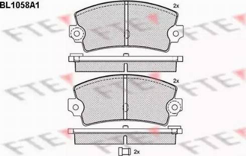 FTE BL1058A1 - Kit pastiglie freno, Freno a disco autozon.pro