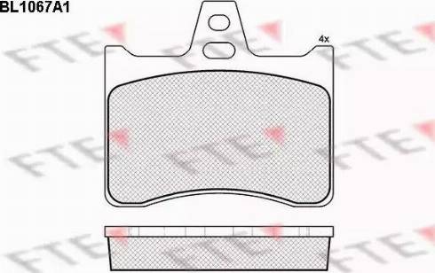 FTE BL1067A1 - Kit pastiglie freno, Freno a disco autozon.pro