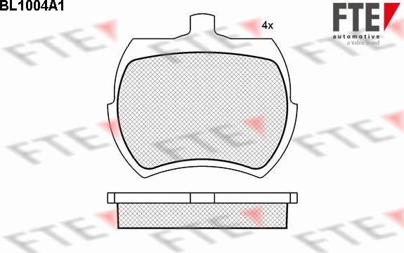 FTE BL1004A1 - Kit pastiglie freno, Freno a disco autozon.pro