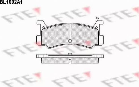 FTE BL1002A1 - Kit pastiglie freno, Freno a disco autozon.pro