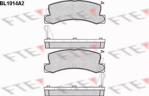 FTE BL1014A2 - Kit pastiglie freno, Freno a disco autozon.pro