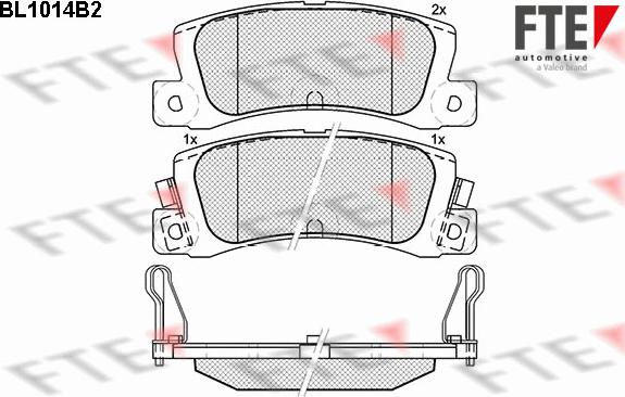 FTE BL1014B2 - Kit pastiglie freno, Freno a disco autozon.pro