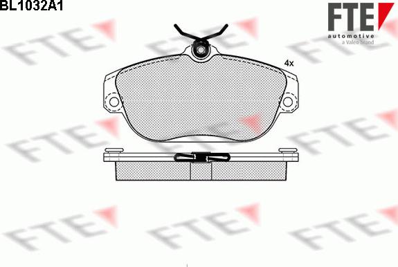 FTE BL1032A1 - Kit pastiglie freno, Freno a disco autozon.pro