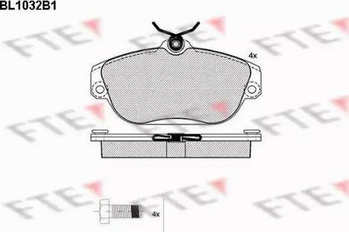 FTE BL1032B1 - Kit pastiglie freno, Freno a disco autozon.pro