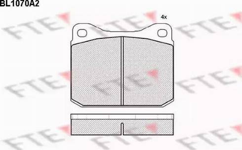 FTE BL1070A2 - Kit pastiglie freno, Freno a disco autozon.pro