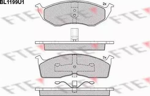 FTE BL1199U1 - Kit pastiglie freno, Freno a disco autozon.pro