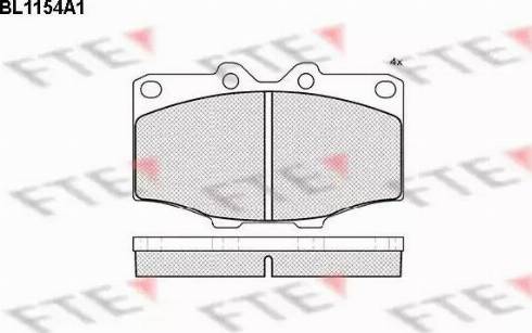 FTE BL1154A1 - Kit pastiglie freno, Freno a disco autozon.pro