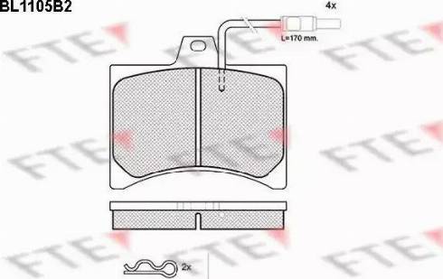 FTE BL1105B2 - Kit pastiglie freno, Freno a disco autozon.pro