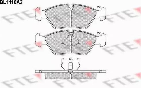 FTE BL1110A2 - Kit pastiglie freno, Freno a disco autozon.pro