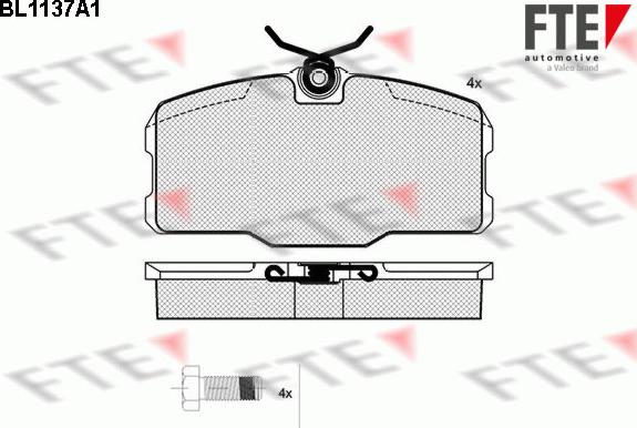 FTE BL1137A1 - Kit pastiglie freno, Freno a disco autozon.pro