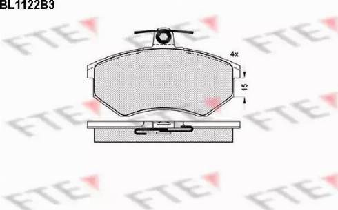 FTE BL1122B3 - Kit pastiglie freno, Freno a disco autozon.pro