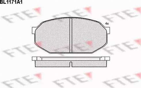 FTE BL1171A1 - Kit pastiglie freno, Freno a disco autozon.pro