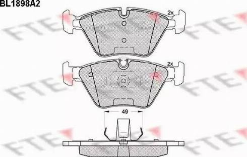 FTE BL1898A2 - Kit pastiglie freno, Freno a disco autozon.pro