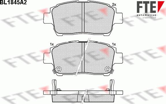 FTE BL1845A2 - Kit pastiglie freno, Freno a disco autozon.pro