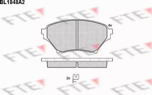 FTE BL1848A2 - Kit pastiglie freno, Freno a disco autozon.pro