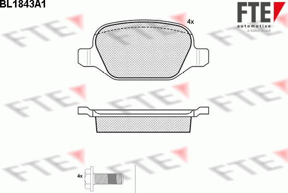 FTE BL1843A1 - Kit pastiglie freno, Freno a disco autozon.pro