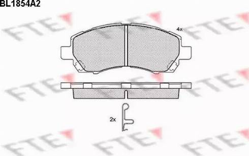 FTE BL1854A2 - Kit pastiglie freno, Freno a disco autozon.pro