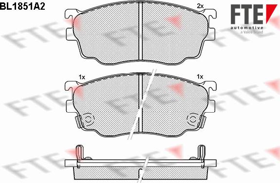 FTE BL1851A2 - Kit pastiglie freno, Freno a disco autozon.pro