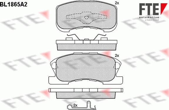 FTE BL1865A2 - Kit pastiglie freno, Freno a disco autozon.pro