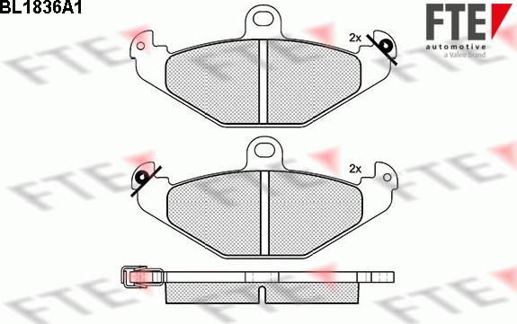 FTE BL1836A1 - Kit pastiglie freno, Freno a disco autozon.pro