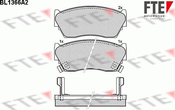 FTE BL1366A2 - Kit pastiglie freno, Freno a disco autozon.pro