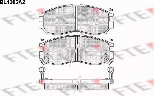 FTE BL1362A2 - Kit pastiglie freno, Freno a disco autozon.pro