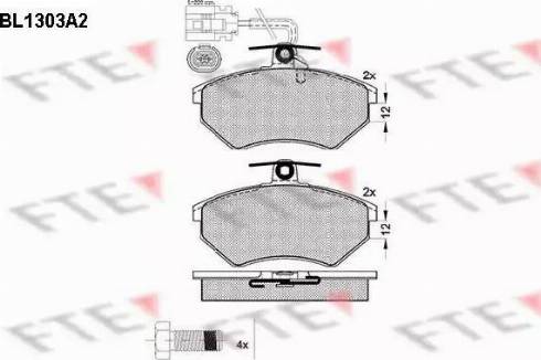 FTE BL1303A2 - Kit pastiglie freno, Freno a disco autozon.pro