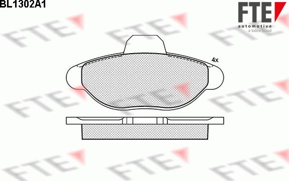 FTE BL1302A1 - Kit pastiglie freno, Freno a disco autozon.pro