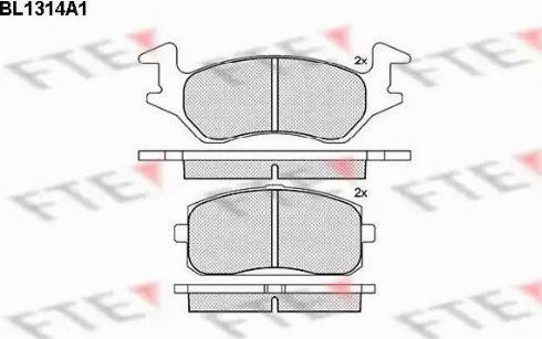 FTE BL1314A1 - Kit pastiglie freno, Freno a disco autozon.pro