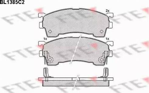 FTE BL1385C2 - Kit pastiglie freno, Freno a disco autozon.pro