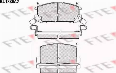 FTE BL1386A2 - Kit pastiglie freno, Freno a disco autozon.pro