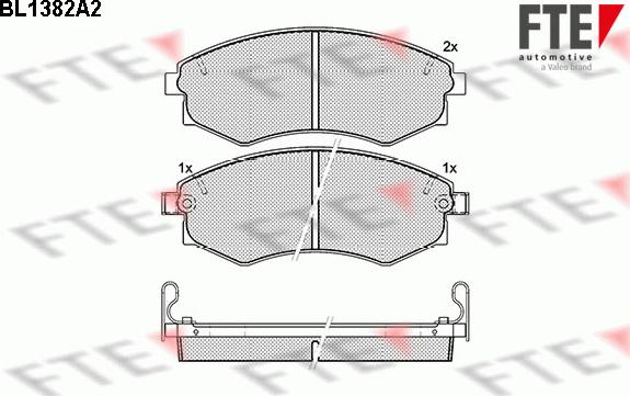 FTE BL1382A2 - Kit pastiglie freno, Freno a disco autozon.pro