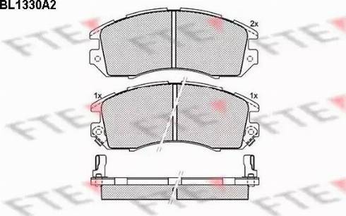 FTE BL1330A2 - Kit pastiglie freno, Freno a disco autozon.pro