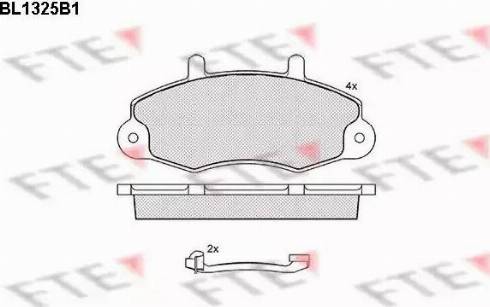 FTE BL1325B1 - Kit pastiglie freno, Freno a disco autozon.pro