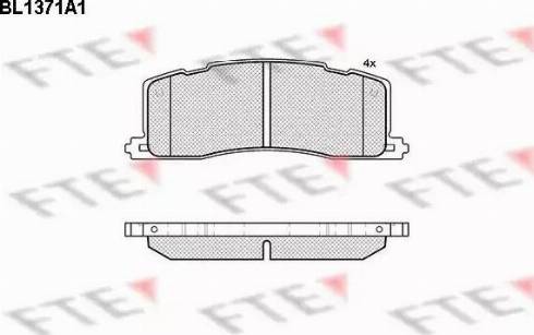 FTE BL1371A1 - Kit pastiglie freno, Freno a disco autozon.pro