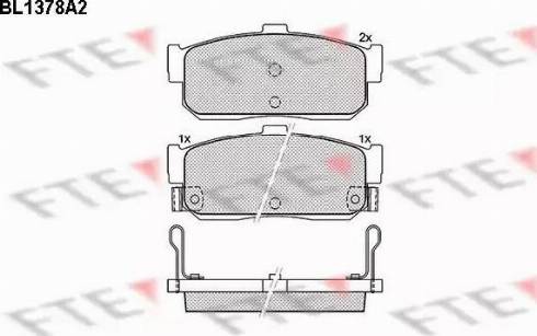 FTE BL1378A2 - Kit pastiglie freno, Freno a disco autozon.pro