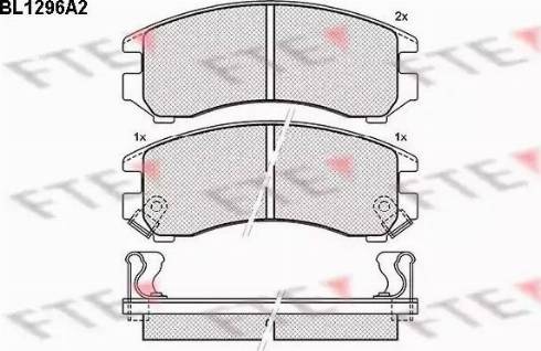 FTE BL1296A2 - Kit pastiglie freno, Freno a disco autozon.pro