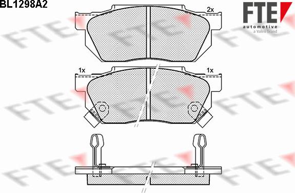 FTE BL1298A2 - Kit pastiglie freno, Freno a disco autozon.pro