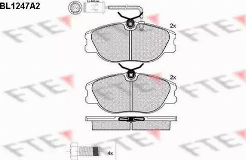 FTE BL1247A2 - Kit pastiglie freno, Freno a disco autozon.pro