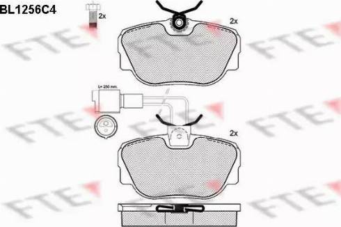 FTE BL1256C4 - Kit pastiglie freno, Freno a disco autozon.pro