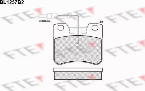 FTE BL1257B2 - Kit pastiglie freno, Freno a disco autozon.pro