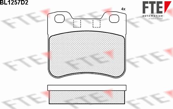 FTE BL1257D2 - Kit pastiglie freno, Freno a disco autozon.pro