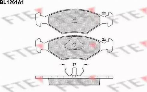 FTE BL1261A1 - Kit pastiglie freno, Freno a disco autozon.pro