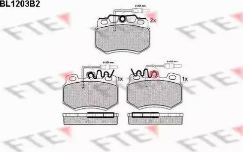 FTE BL1203B2 - Kit pastiglie freno, Freno a disco autozon.pro