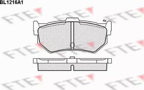 FTE BL1216A1 - Kit pastiglie freno, Freno a disco autozon.pro