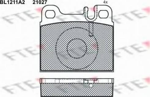 FTE BL1211A2 - Kit pastiglie freno, Freno a disco autozon.pro