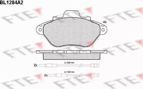 FTE BL1284A2 - Kit pastiglie freno, Freno a disco autozon.pro