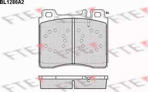 FTE BL1286A2 - Kit pastiglie freno, Freno a disco autozon.pro